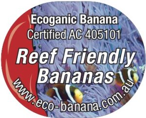 "Reef Friendly Bananas" - Fruit Sticker